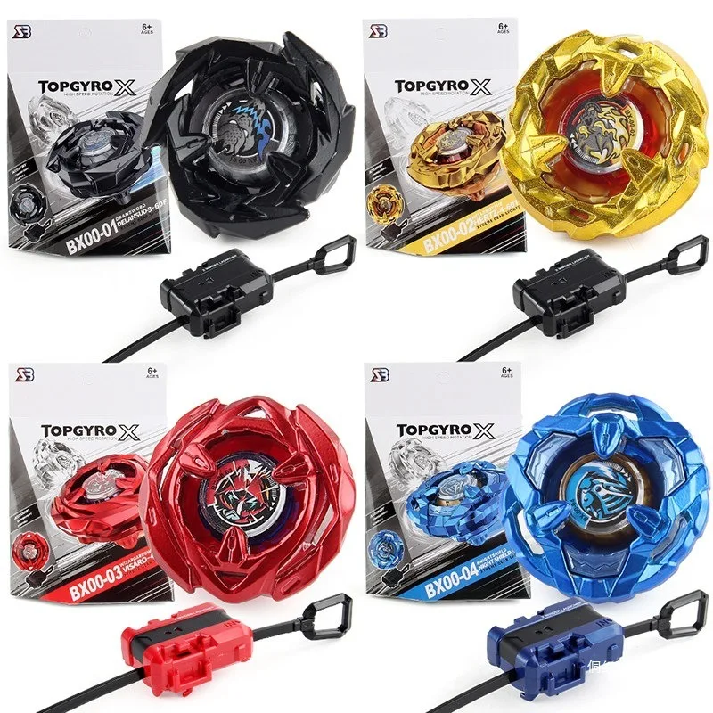 TOPGYRO BX Metal Battle Gyro Set With Launcher, Spinning Tops Competitive Game Toy, Kids Boys Birthday Party Gift