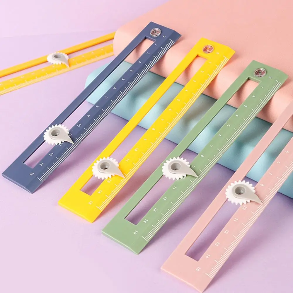 2 in 1 Compasses Rule Multifunctional Drawing Circle Tool DIY Geometric Drawing Measurement Tool Compass Ruler for Office School