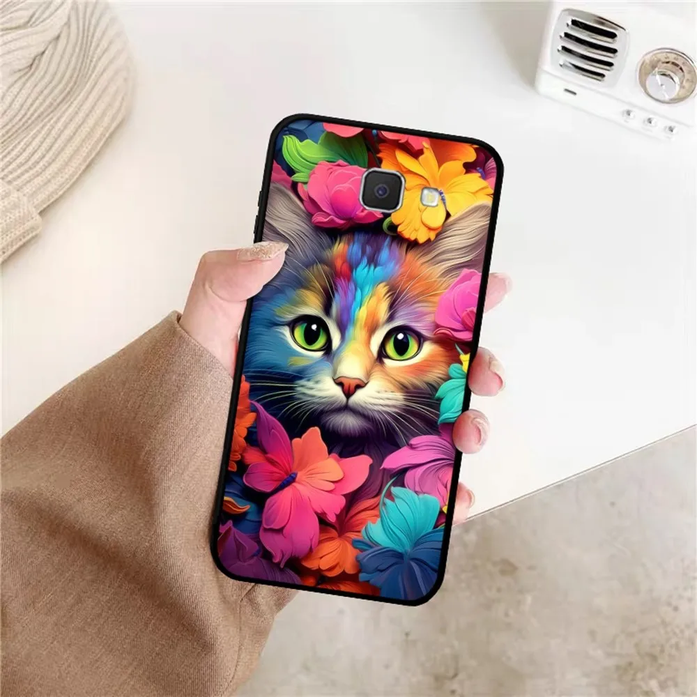 Cute Detection Cat Phone Case For Samsung J 7 plus 7core J7 neo J6 plus prime J6 J4 J5 Mobile Cover