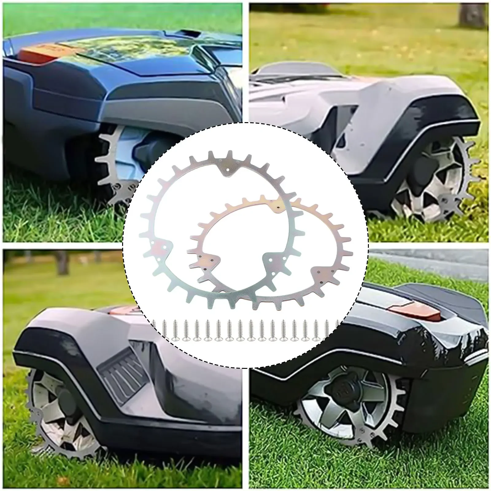 Outdoor Mowing Lawn Mower Robot Efficient Mowing Improved Maneuverability Safe Operation Stainless Steel Enhanced Stability