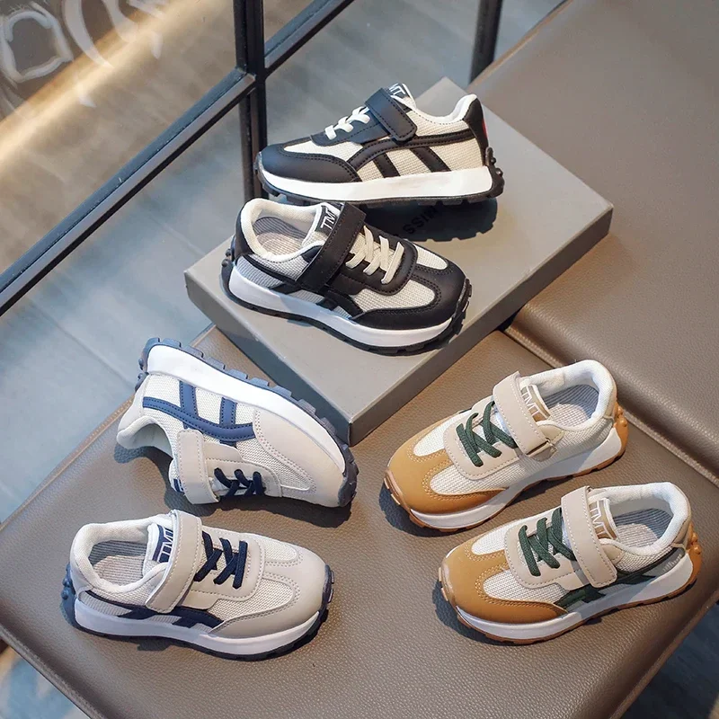 All Seasons Children's Sneakers 2025 New Mesh Breathable Middle and Large Children's Casual Shoes Boys and Girls Tennis Shoes
