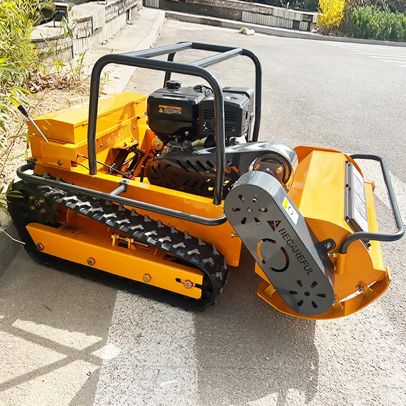 Coupeur d'herbe de tondeuse à gazon sur chenilles télécommandée de largeur de travail personnalisée de 800mm pour la ferme et le jardin