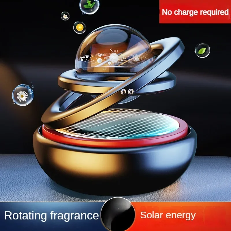 Solar Powered Rotating Vehicle Fragrant Ornament Fidget Roller Technological Gadgets Relieve Stress Reducing Spinning Top Toy