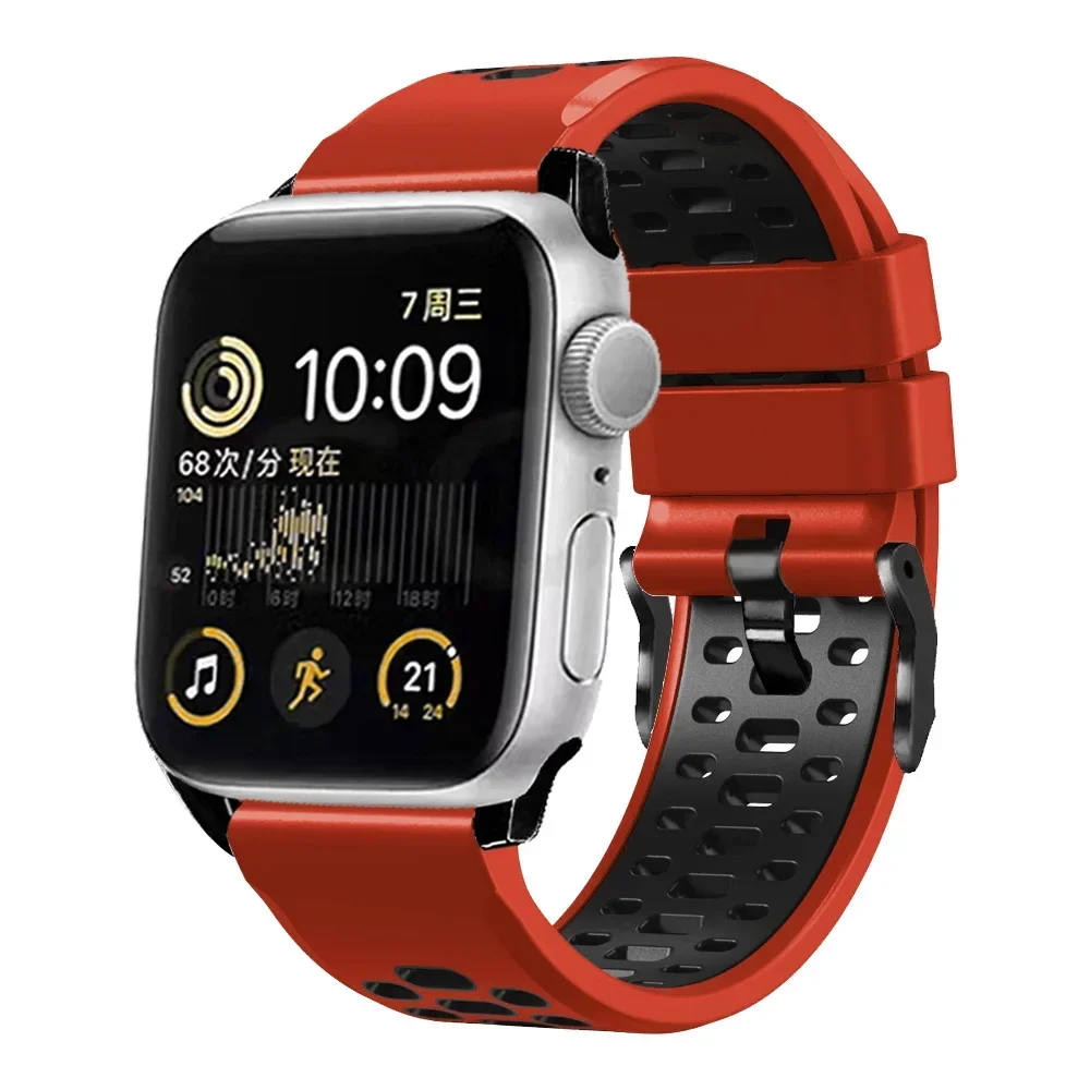 Sport Silikonarmband für Apple Watch Ultra 2 49 mm Armband Armband für Apple Watch Serie 9 8 7 SE 6 45 mm 44 mm 42 mm Zubehör – Detail 27