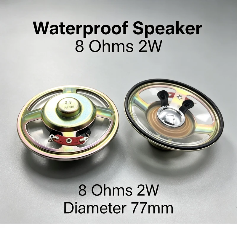 2 Stück/Set Neue Ultradünne Lautsprecher Wasserdicht 8 Ohm 2 Watt 2W 8R Lautsprecher Durchmesser 77MM 7,7CM Dicke 20MM – Detail 1