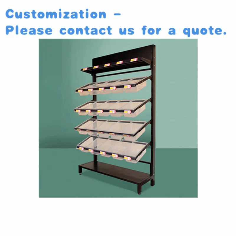

custom.Kainice Supply Retail Store Floor Grocery Holder Organizer Storage Shop Fixture Stand Metal Wood Shelf Plastic Candy Swee