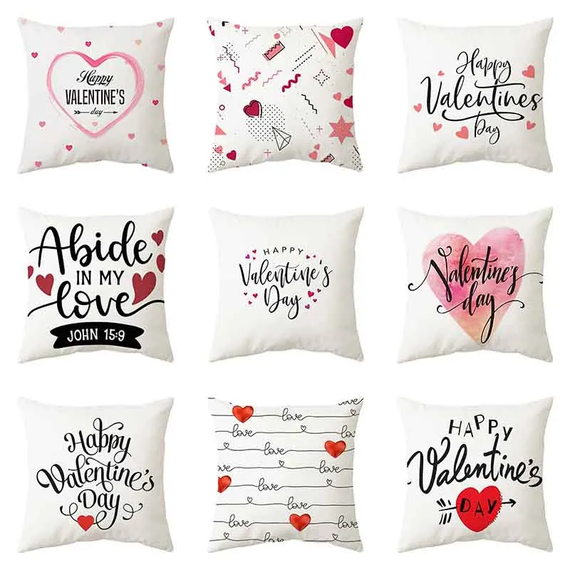 Office Sofa Car Cushion Cover English Confession Love Pattern Luxury Home Decoration Pillow Cover