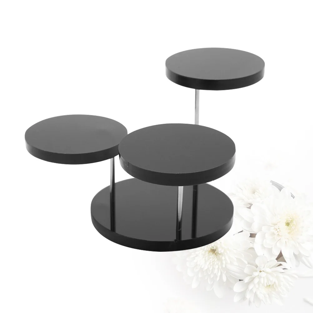 

Three Layer Acrylic Jewelry Display Stand Black Detachable Storage Case for Rings Earrings Jewelry Organizer Retail and Personal