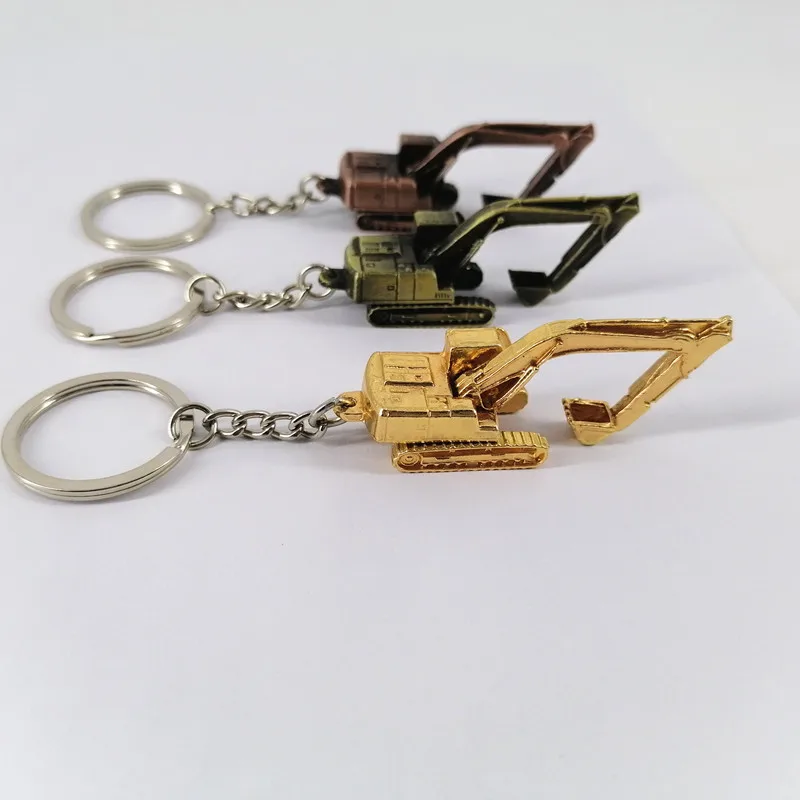 

20pcs Alloy 3D Three-dimensional Excavator Keychain Pendant Accessory Gift Car Accessories Trendy Charm for Girls