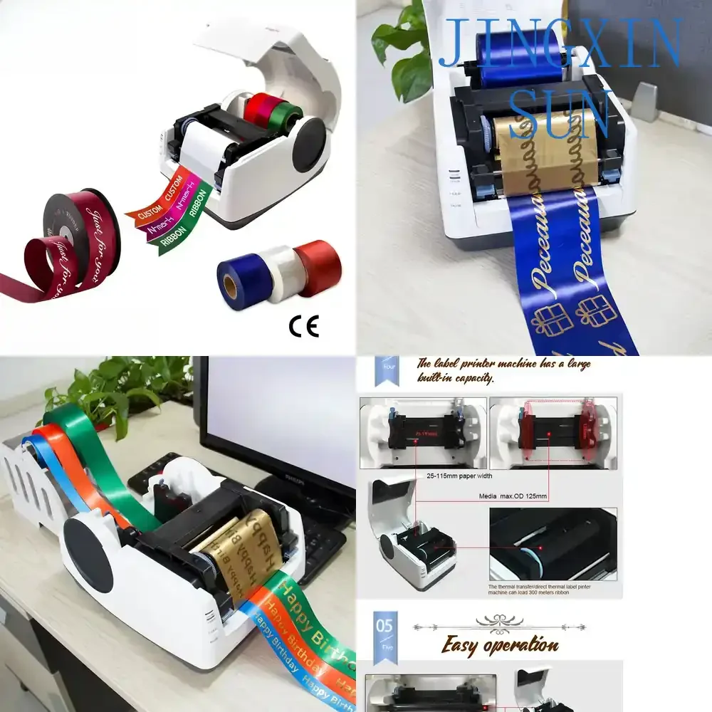 N-mark D4022 D4032 Digital Gold Foil Satin Ribbon Printing Machine for Thermal Printer ribbon printer for heat transfer foil