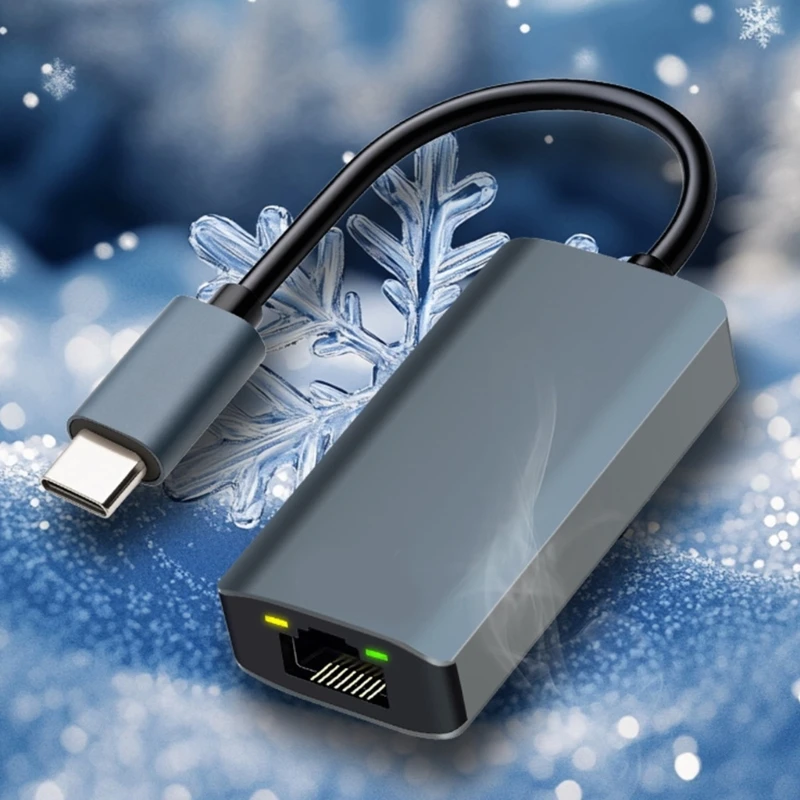 5GBPS USBタイプCからRJ45ワイレイニングネットワークアダプターUSB Cポートラップトップデスクトップ.066A