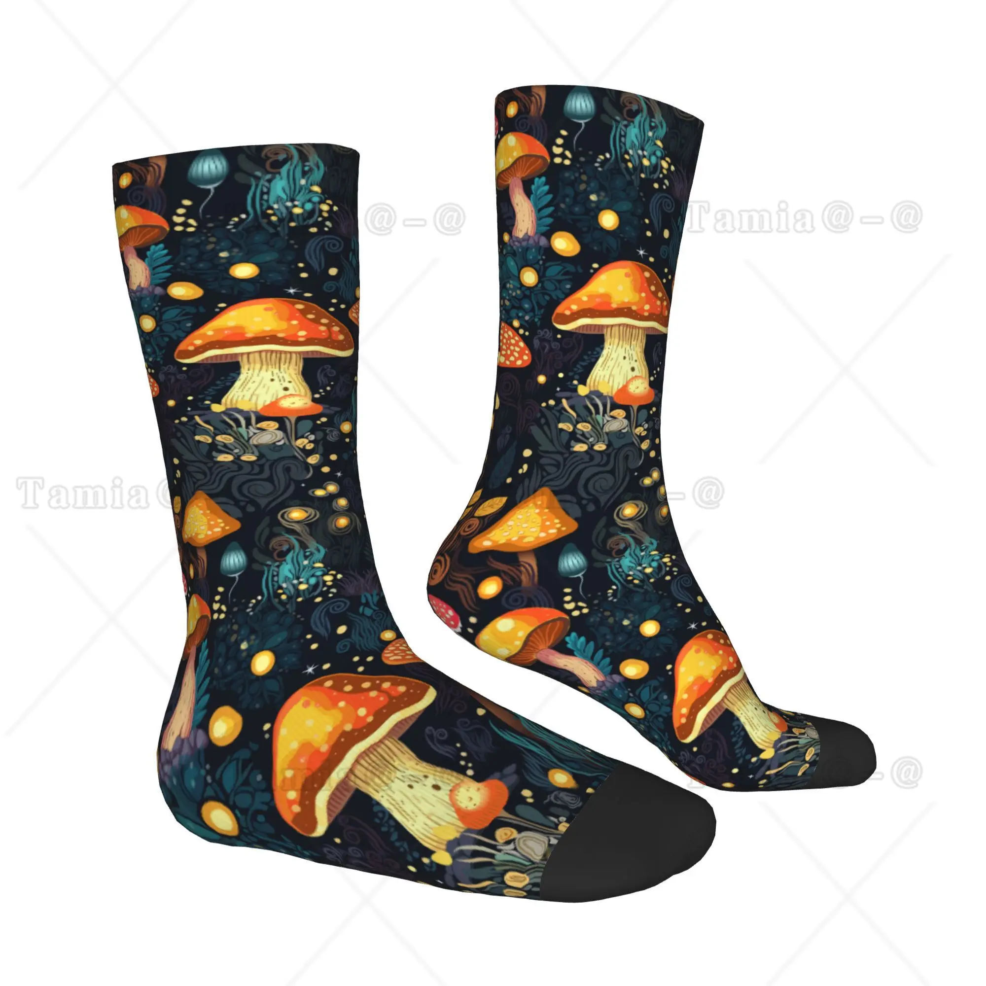 فطر الفطر جورب مطبوعة رجل البوليستر