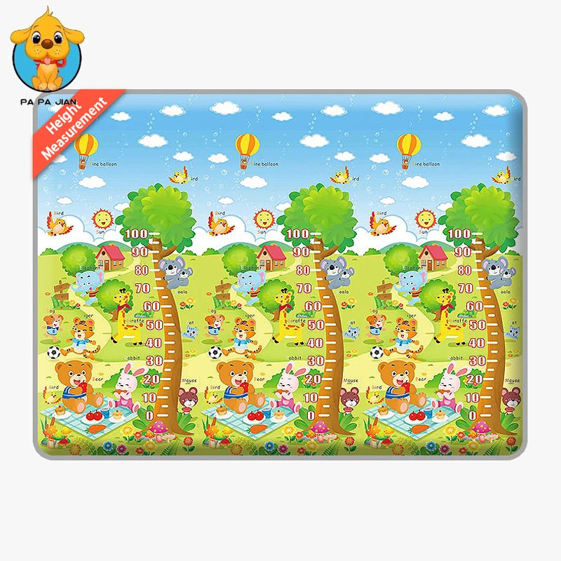 XPE Tappetino da gioco per bambini Non tossico Inodore 200x150 cm Tappetino in schiuma Rivestimento antiscivolo Tappeto di sicurezza reversibile su entrambi i lati per bambini di grandi dimensioni