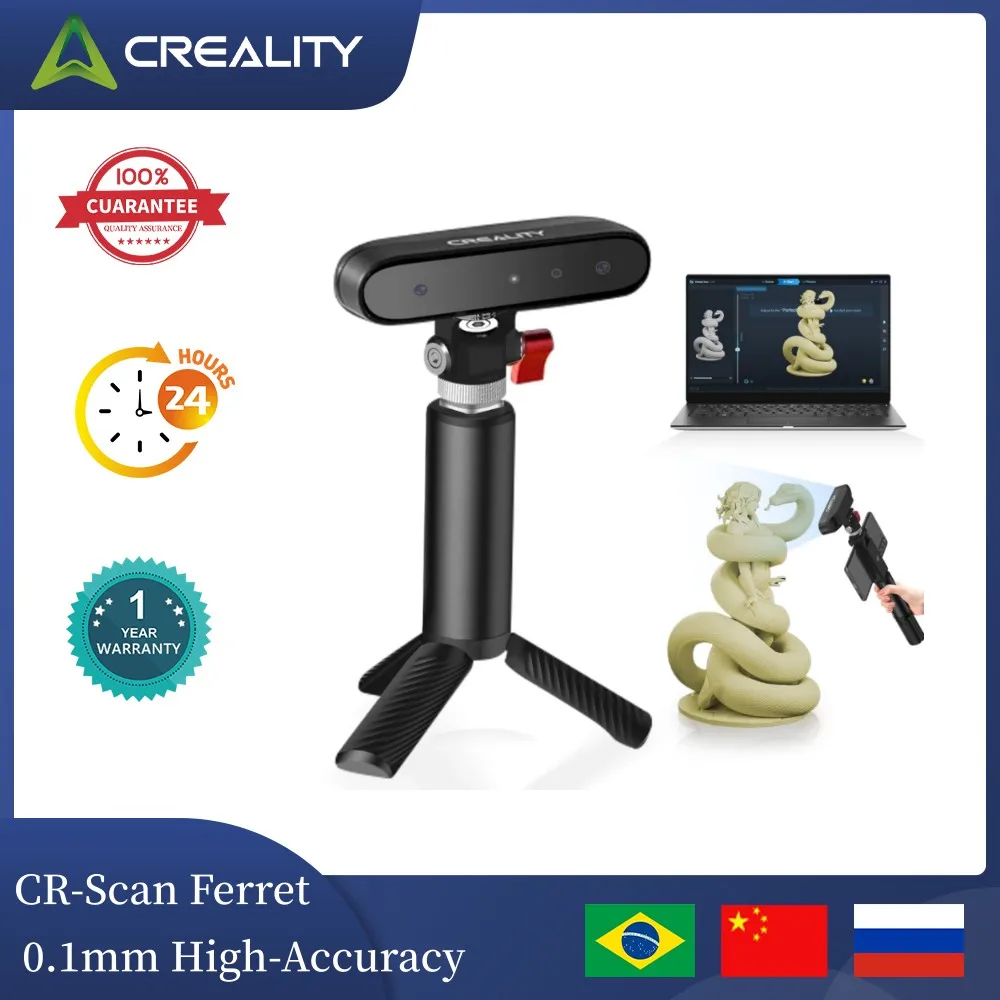 Creality CR-Scan Ferret 3D Scanner 0.1mm High-Accuracy 30fps 105g Dual Mode Scanning Including Wide-range Scanning Spot Goods