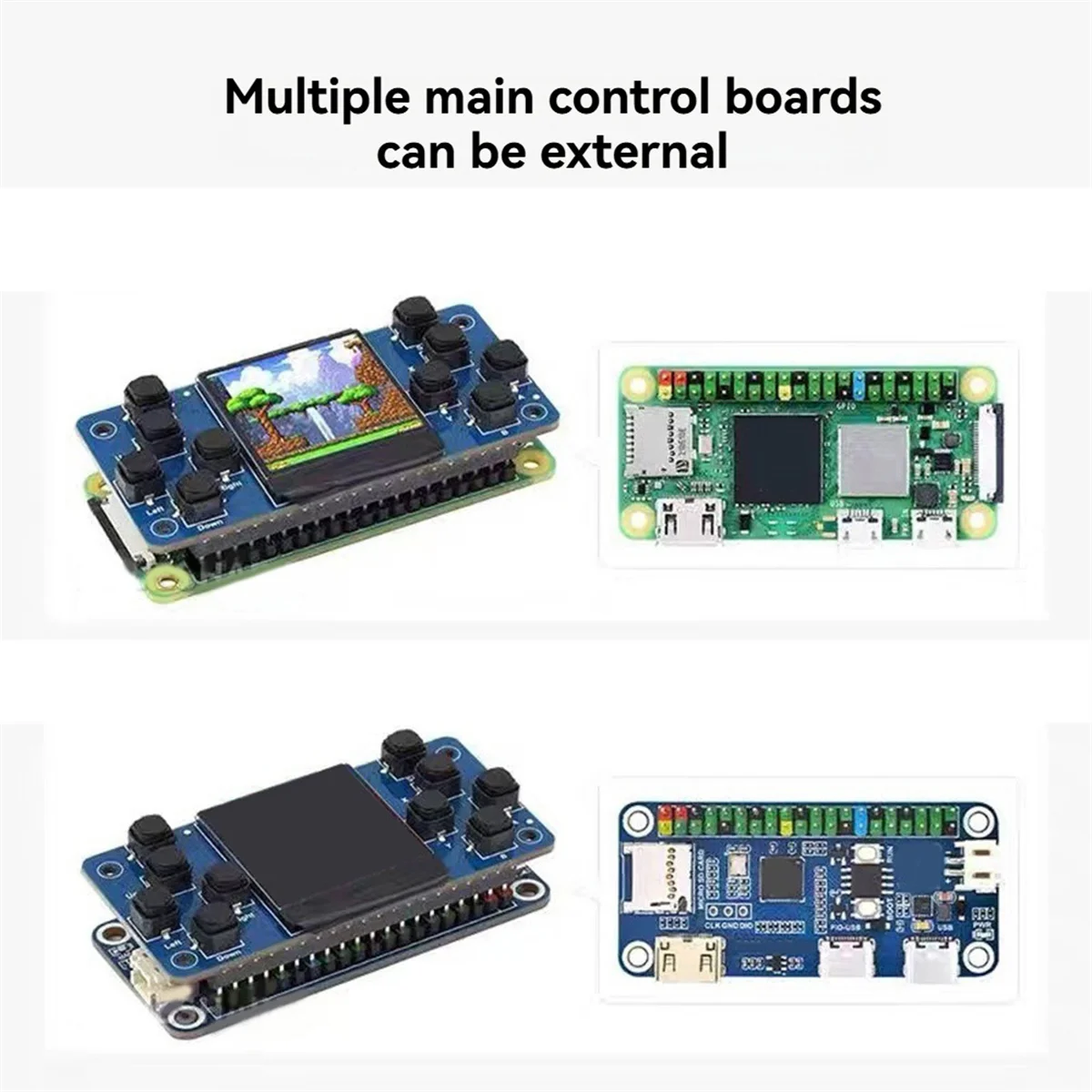 وحدة ألعاب M86K بشاشة عرض LCD مقاس 1.3 بوصة مع زر ومكبر صوت لطنان الصوت لـ Zero 2W RP2040-PiZero B