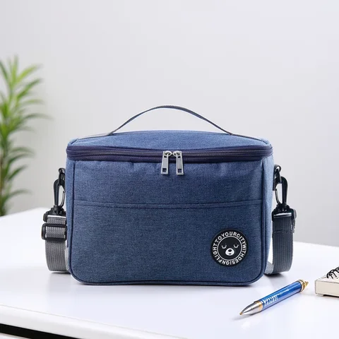 ความจุมือถือพร้อมถุงหุ้มฉนวนสายสะพาย, ถุงกล่องอาหารกลางวัน, ถุงอาหารกลางวันกันน้ําแบบหนานักเรียน -zmt