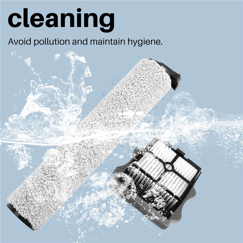 فرشاة وفلتر بديلة A35R متوافقة مع مكنسة Tineco Floor One S3 وIfloor 3 اللاسلكية الرطبة والجافة