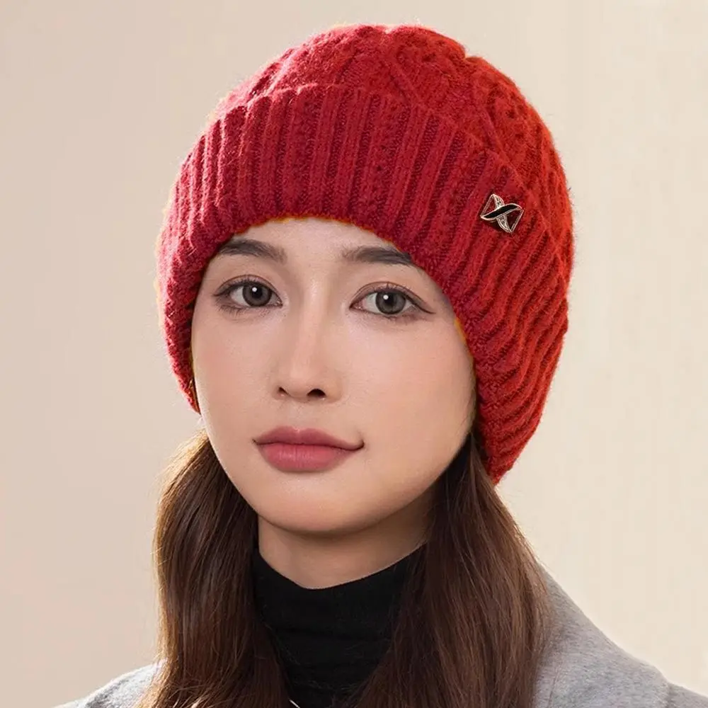 في الهواء الطلق المخملية بطانة قبعة قبعة بونيه الكروشيه محبوك قبعة دافئة الرياضة الشتاء قبعة للنساء #3