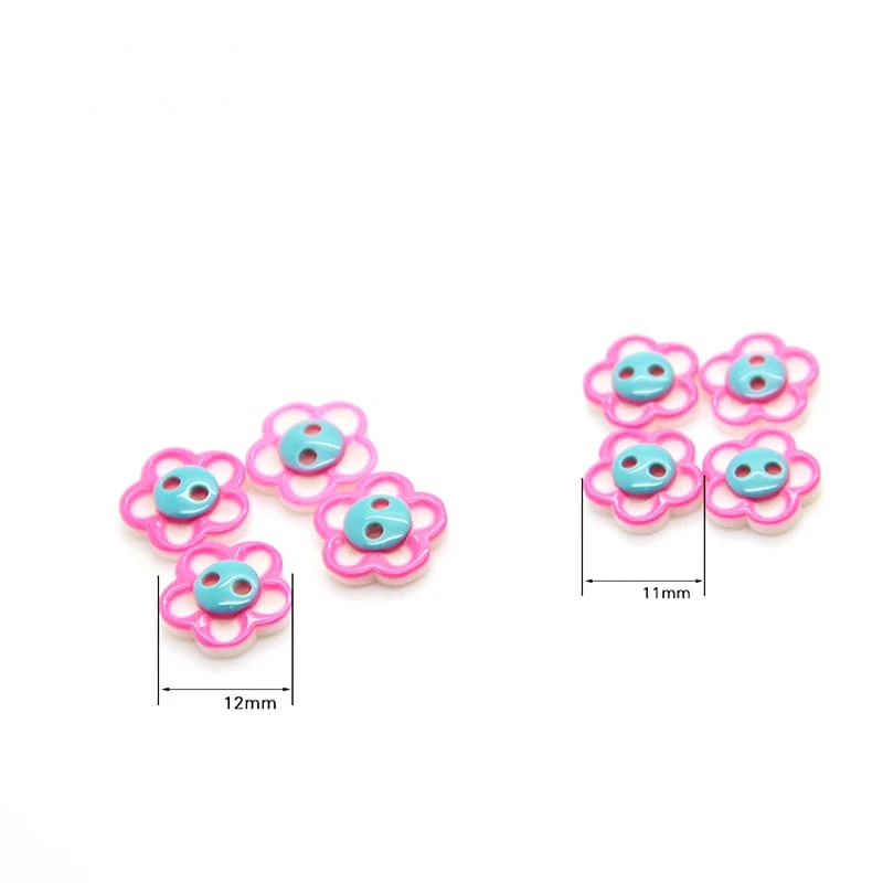 30pcs Resin Buttons Scrapbook pink Flower 2-Holes Shirt Decorate buttons for clothing diy sewing supplies sewing accessories