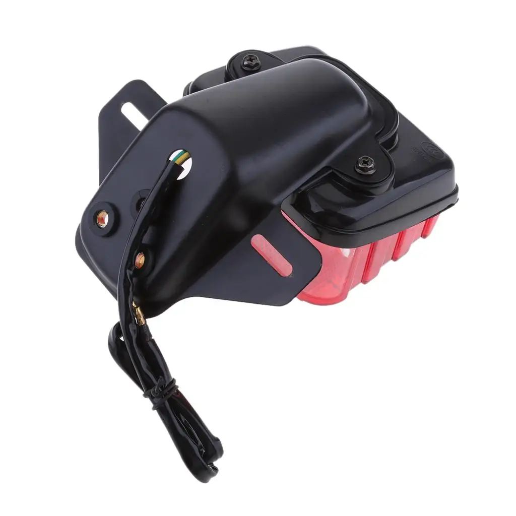 Intergrated Tail Light Lamp LED Motorcycle Rear Light Durable ABS 12V Red for Honda CG125 CT70 CT90 CT110 Scooters