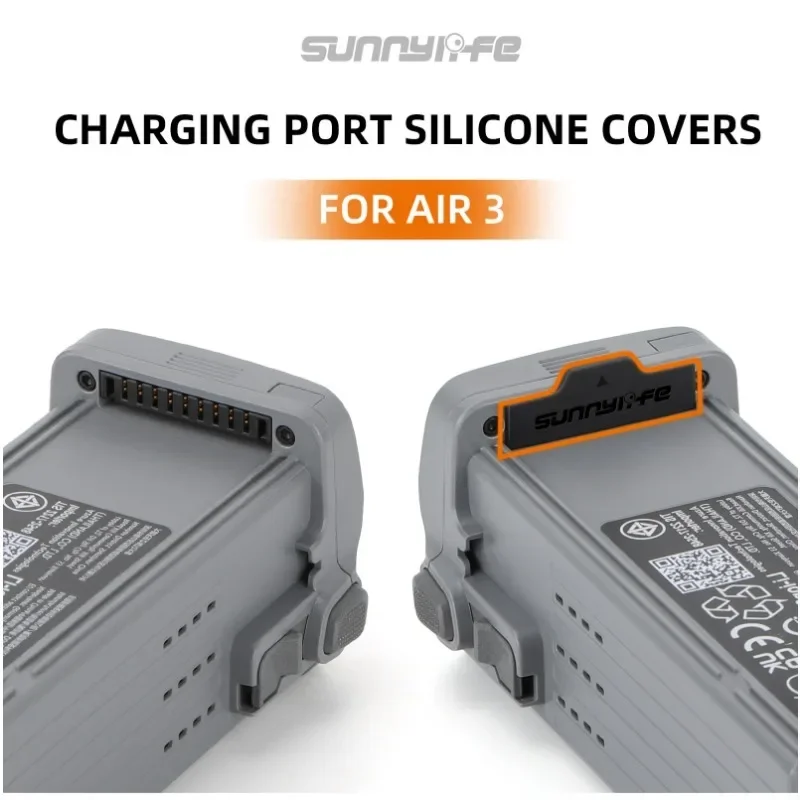 

3pcs Silicone Protection Cover Case Battery Charging Port Contact Dustproof Short-circuit Cap for DJI AIR 3 Drone Accessories