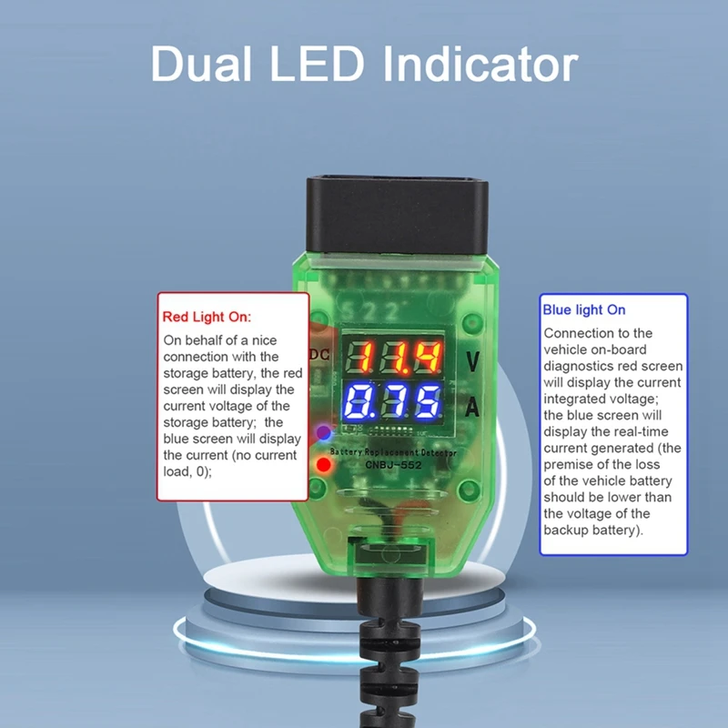 12V Car Diagnostics Tester Automotive Battery Replacement Tool Car Computers ECU Memory Saver Battery Leakage Detection Tool