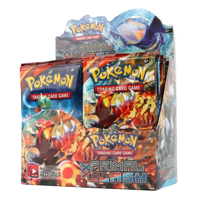 360 Peças Versão em Inglês Pokémon TCG XY—Primal Clash Booster Box, Caixa com 36 Pacotes de Cartas Colecionáveis Pokémon