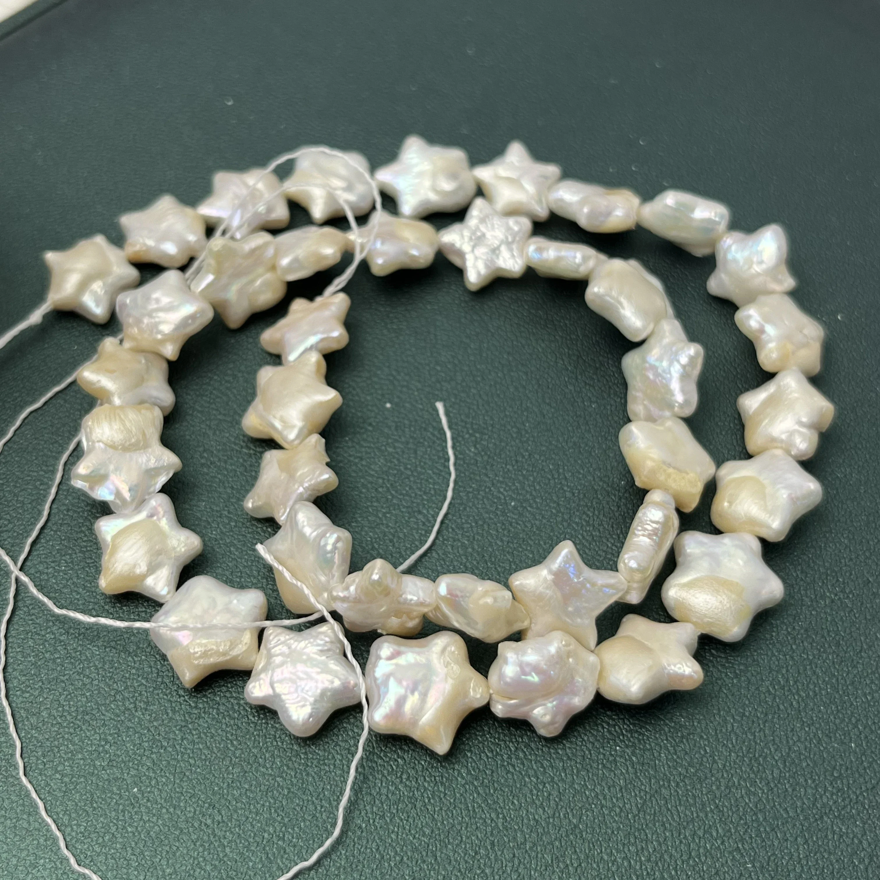 لؤلؤ المياه العذبة الطبيعية الباروك نجوم الأبيض الأرجواني 12x12mm4A اللؤلؤ حبة مجوهرات جعل عقد دي اي واي سوار إكسسوارات النساء #6