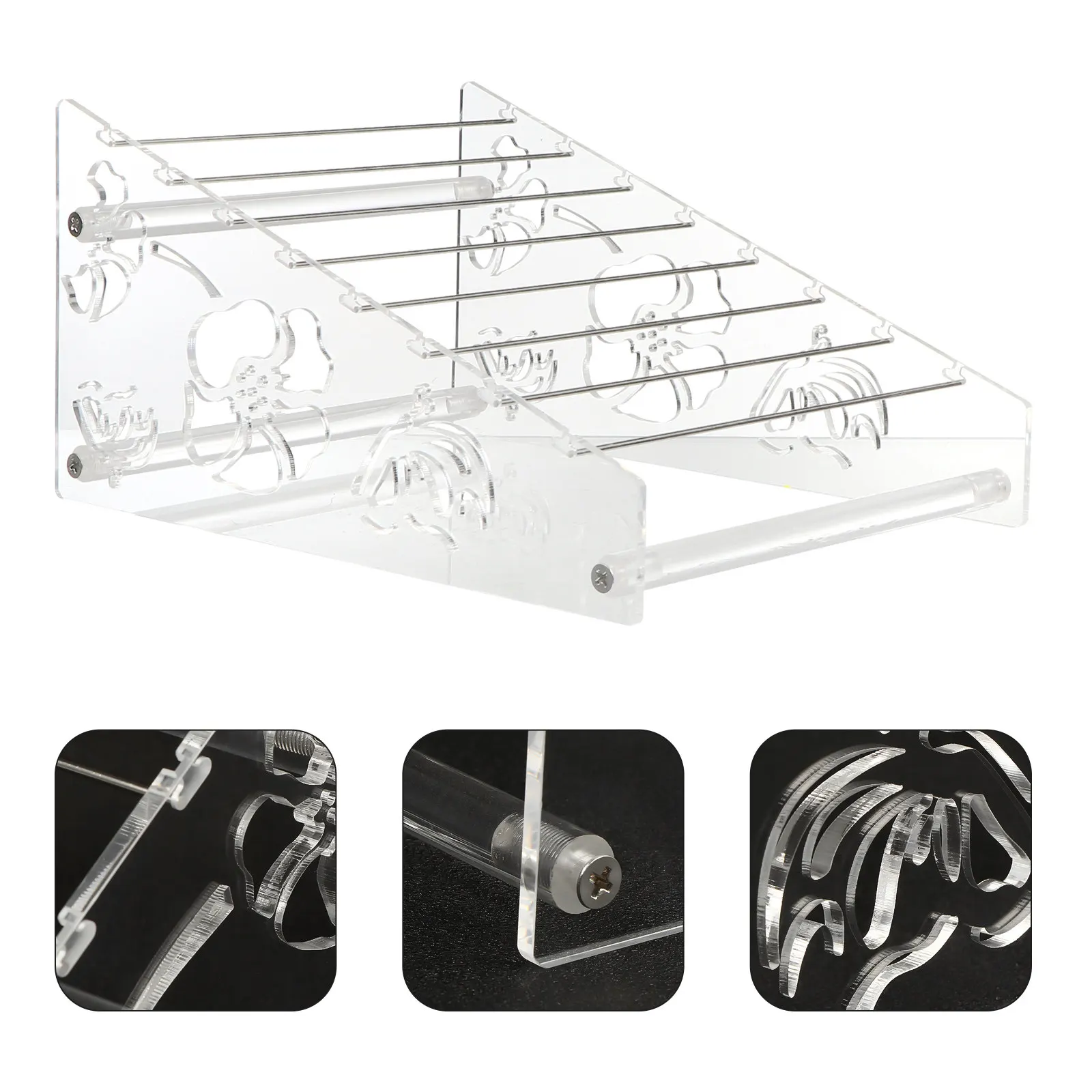 1Pcs Jewelry Display Rack 8 Layers Acrylic Organizer Stand for Bracelets Charms Beads Clear Jewelry Holder Acrylic Display Stand