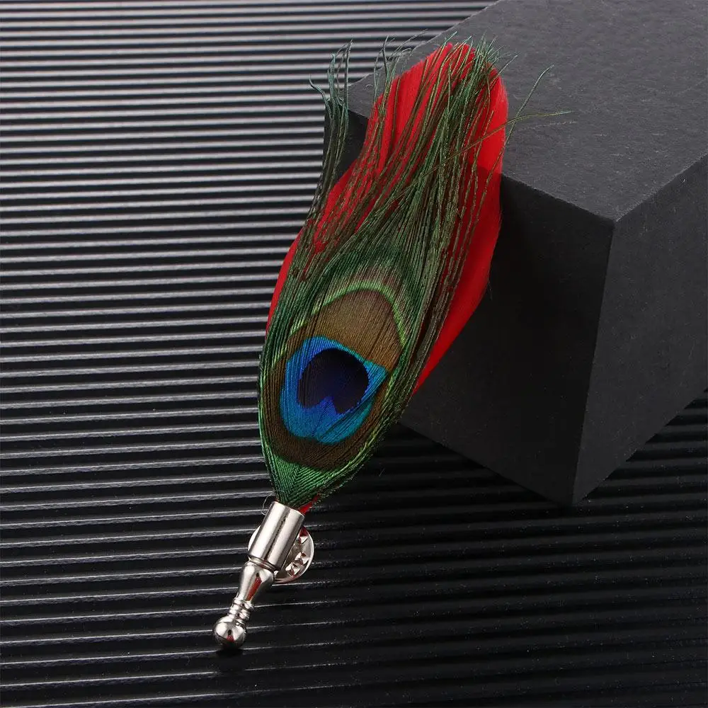 Унисекс, женская и мужская новинка, вечерние перья, свадебная брошь, ювелирные изделия, аксессуар для костюма, булавки для лацканов