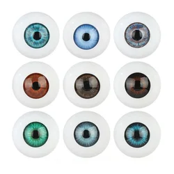 Ojos acrílicos para muñecas BJD, accesorios de seguridad para manualidades, 24/30mm, color azul, marrón y verde