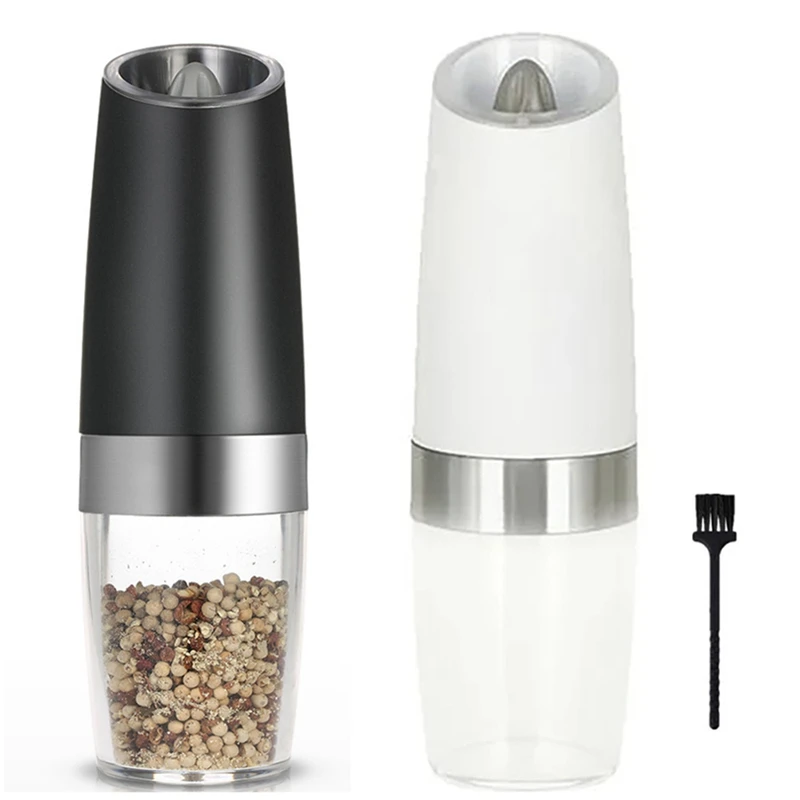 

Electric Salt And Pepper Grinder Set Battery Operated Automatic Salt And Pepper Shakers Adjustable Coarseness LED Light Durable