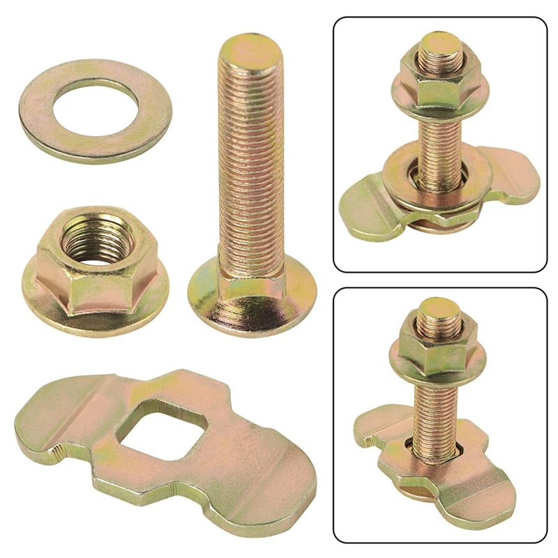 L Track Threaded Stud Fittings L-Track Threaded Double Stud Lug Fitting Tie Down, Used with L Track Rails, Gold