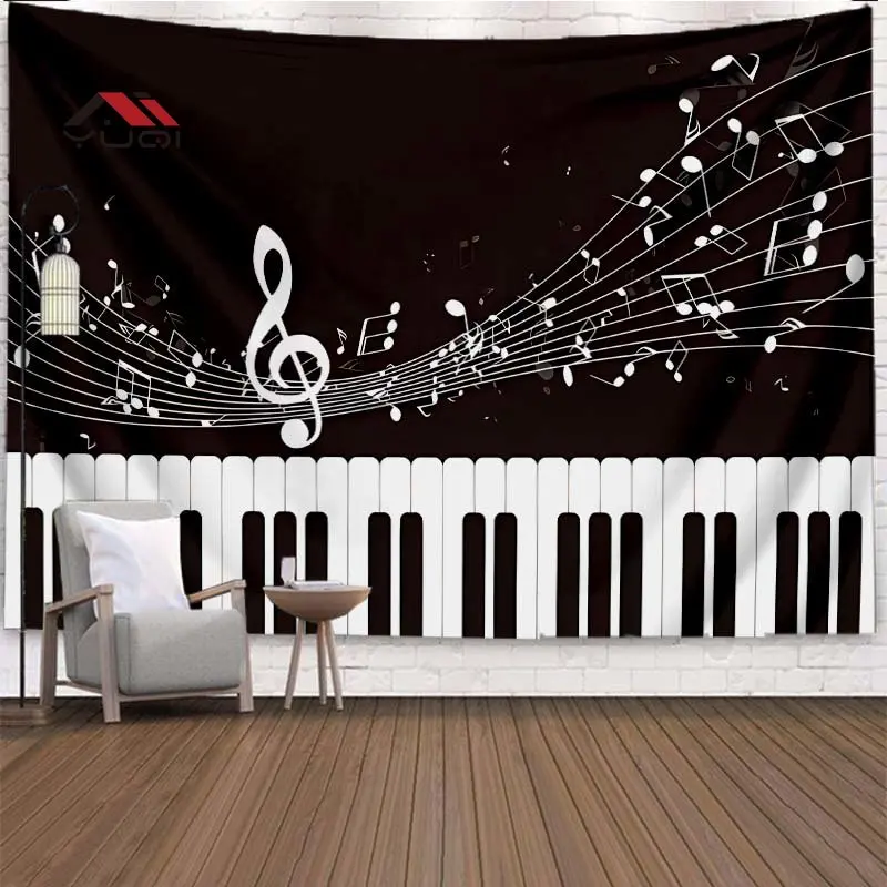 

Pianokeys Pattern Tapestry Home Decoration Art Tapestry Music Piano Decoration Background Wall Sofa Tapestry 6 Sizes