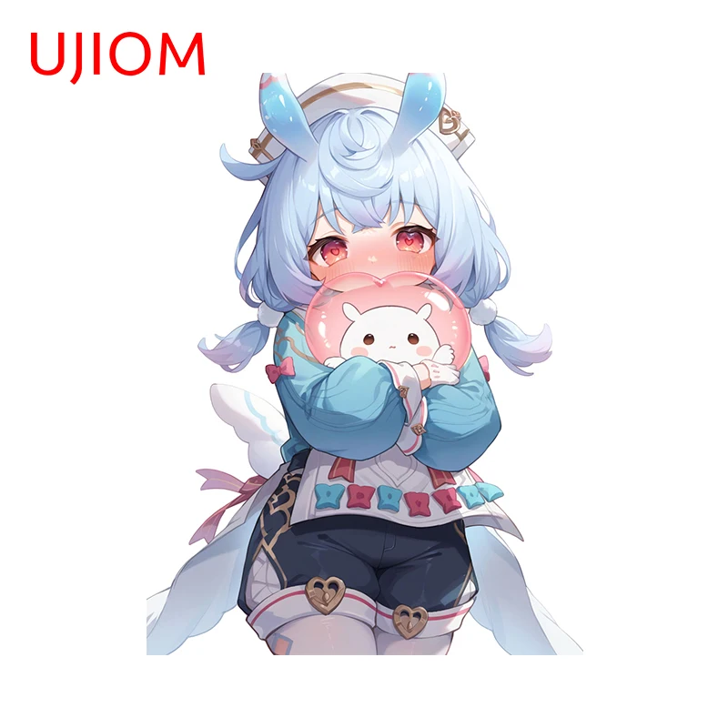 UJIOM, 13 см X 9,8 см, Sigewinne Genshin, милые ударные наклейки на стену для девочек, постеры для детской комнаты, наклейки, зеркало, ноутбук, комната
