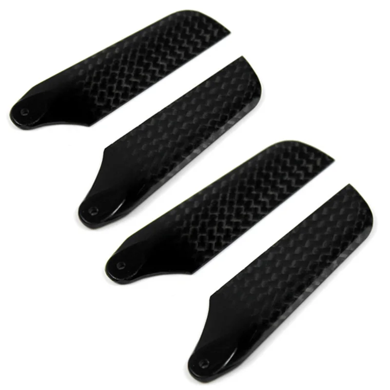 2 paires de lames de Rotor arrière en Fiber de carbone FY 62mm pour hélicoptère Align t-rex 450 V2 V3 PRO DFC RC