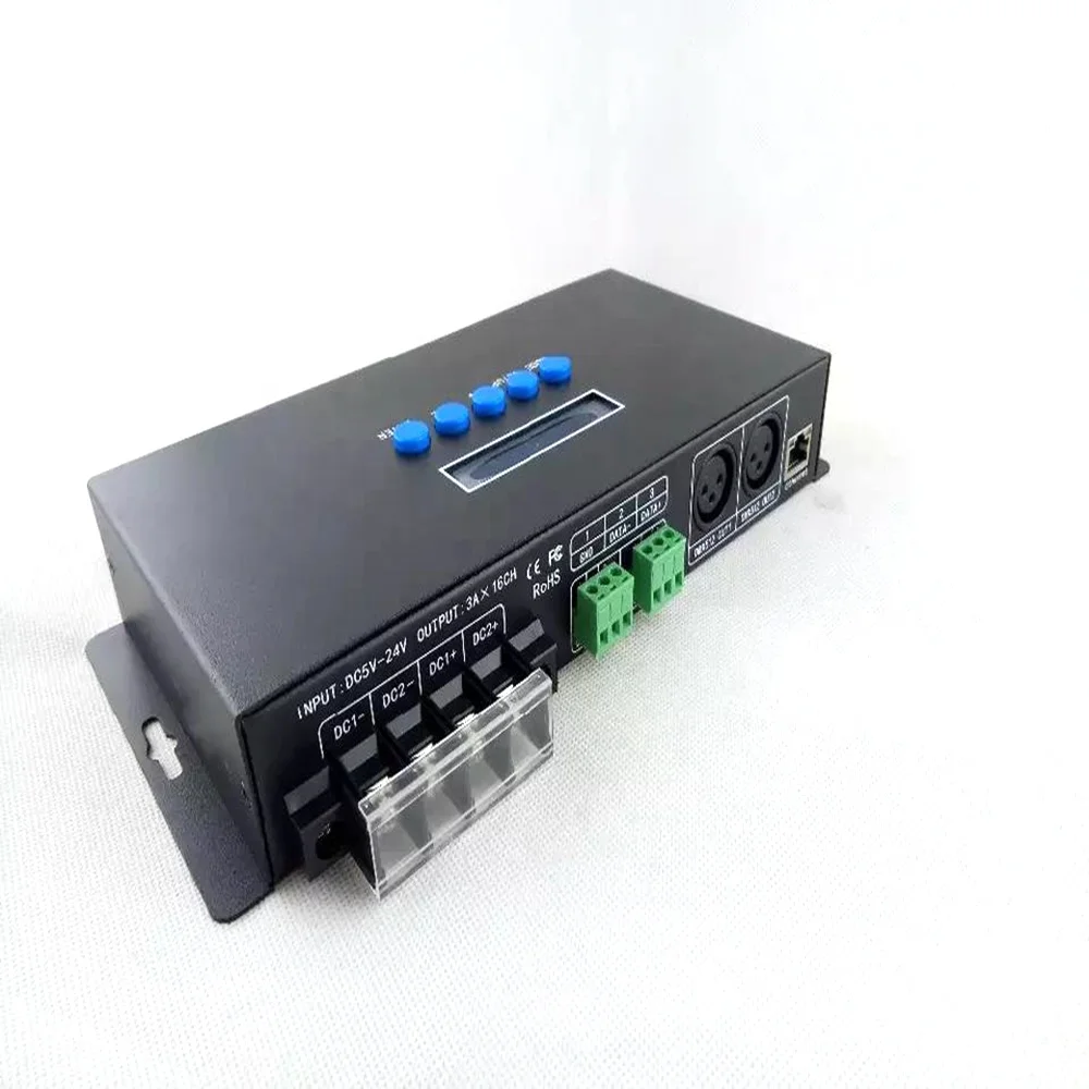 BC-216 spi interface lcd display compatible artnet dmx controller led pixel controller pc software light controller