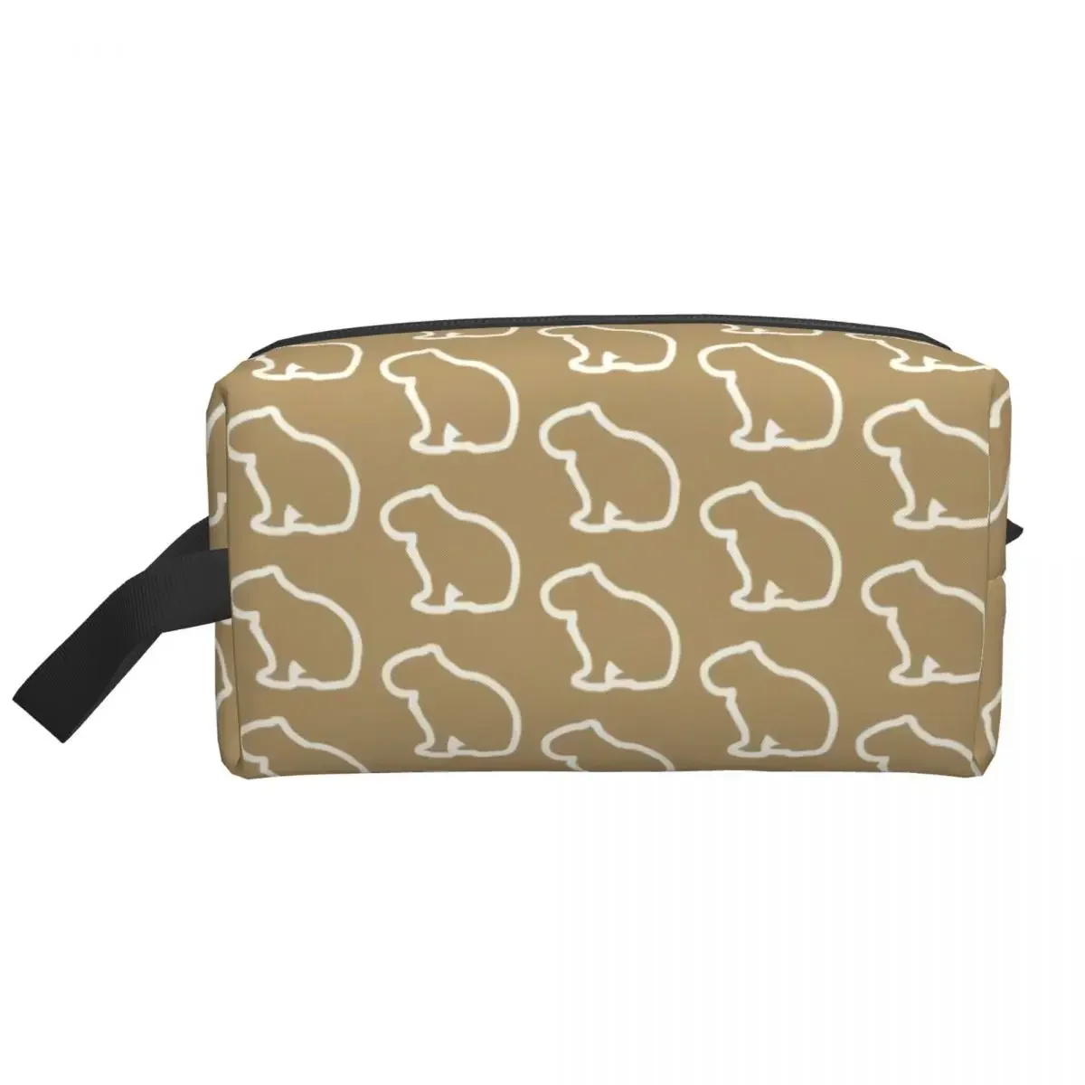 Capybara-Sac à cosmétiques de voyage personnalisé pour femmes, trousse de toilette de maquillage, trousse de rangement de beauté, motif d'animaux populaires mignons, évaluation