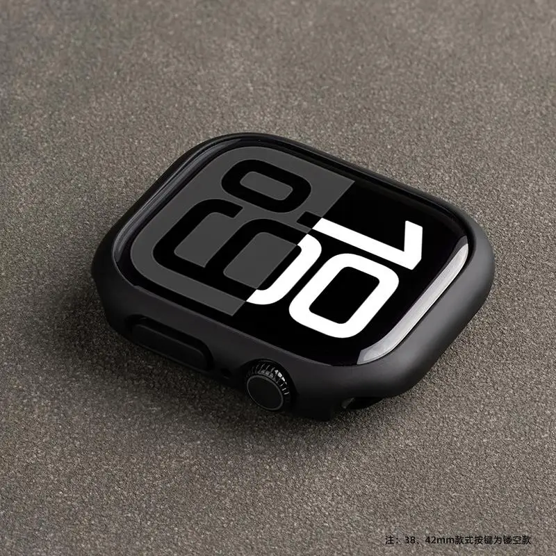 Hohl Abdeckung Für Apple Uhr Fall 10 9 7 8 6 se 5 4 3 46mm 42mm 41mm 45mm 44mm 40mm 38mm Zubehör PC stoßstange iWatch schutzhülle