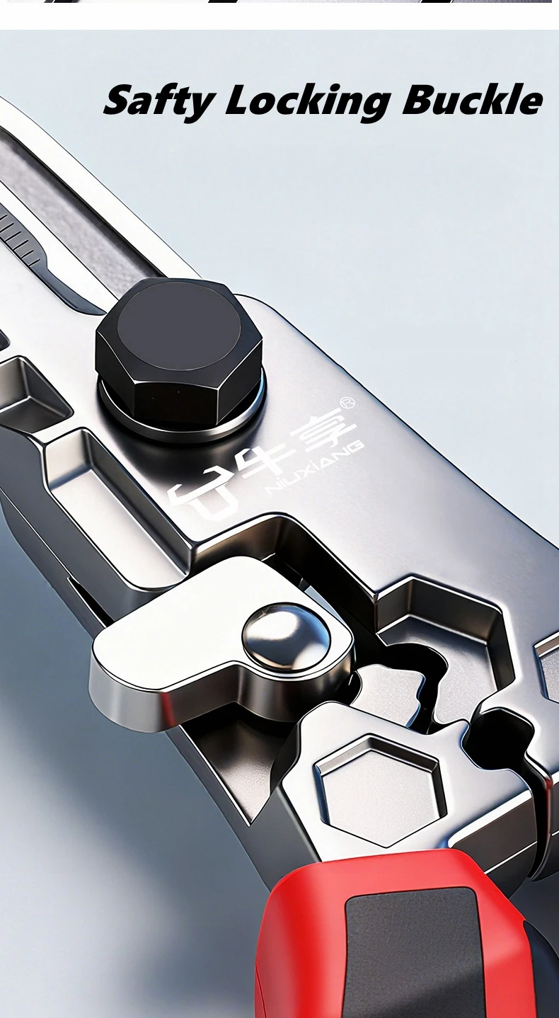 Multifunktionale Elektrikerschere, Crimp-Drahtschneidewerkzeug mit Schraubenschlüssel, Luftfahrtschere zum Schneiden von Blechen und Kabeln – Detail 10