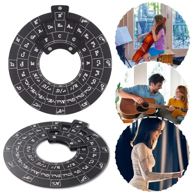 Guitar Music Theory Disc Circle Of Fifths Round Metal Guitar Melodic Fifth Note Wheel Guitar Scale Learning Line Support Wheel