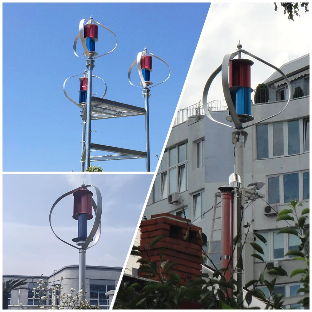 new 5KW Vertical SQ 15KWH/Day System With Solar Panel   Axis Maglev Wind Turbine Free Delivery For Household Wind Turbines