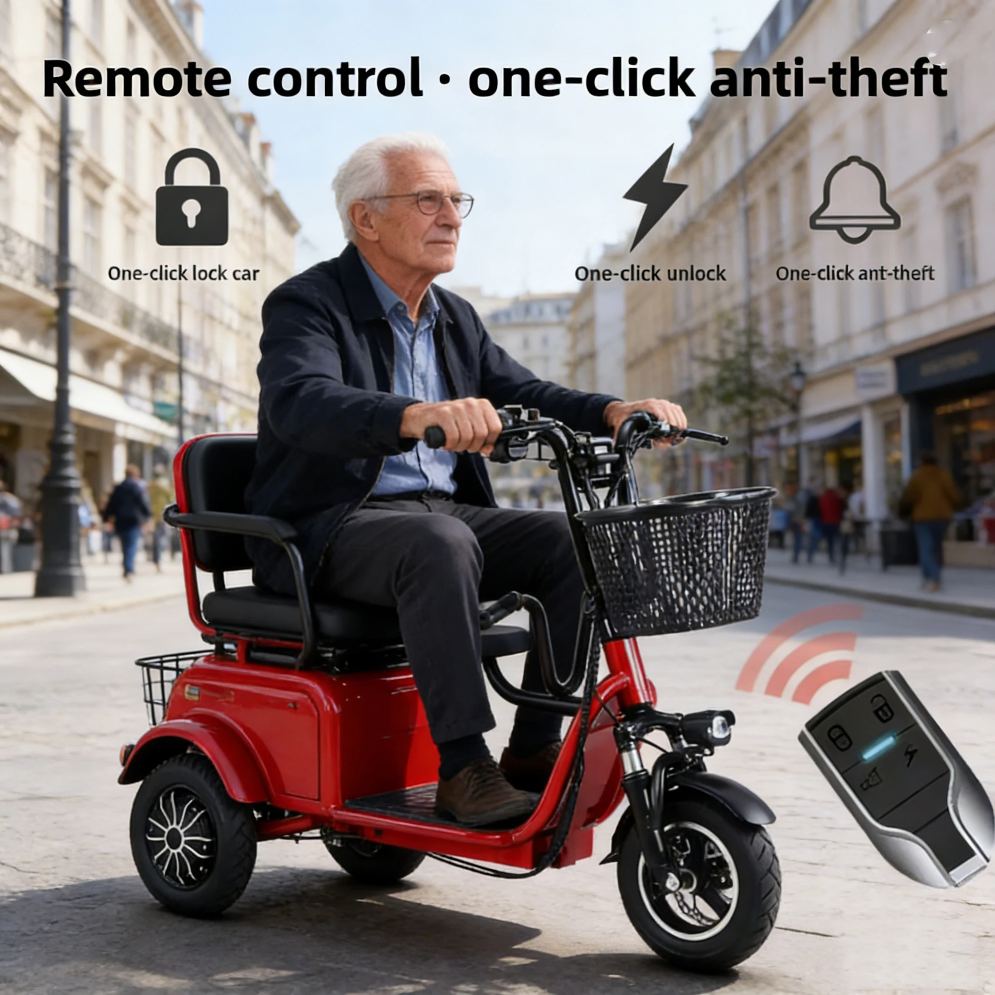 

Электрический складной трицикл TQH для взрослых, компактный, миниатюрный, для перевозки пожилых людей, семейный, на аккумуляторе