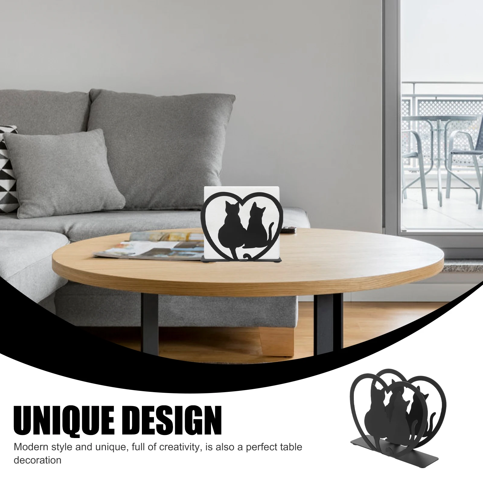 

Metal Iron Napkin Holder Cat Shape Decorative Tissue Stand for Wedding Party Kitchen Dining Table Organizer Napkin Holder