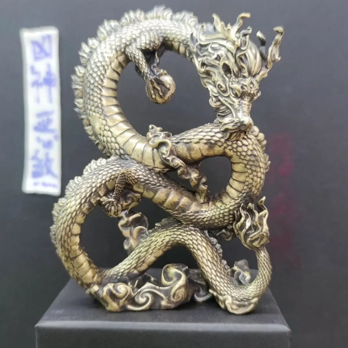 Shenlong pure copper chinese dragon ornaments, high-end handicrafts, home ornaments, high-end creative and exquisite gifts