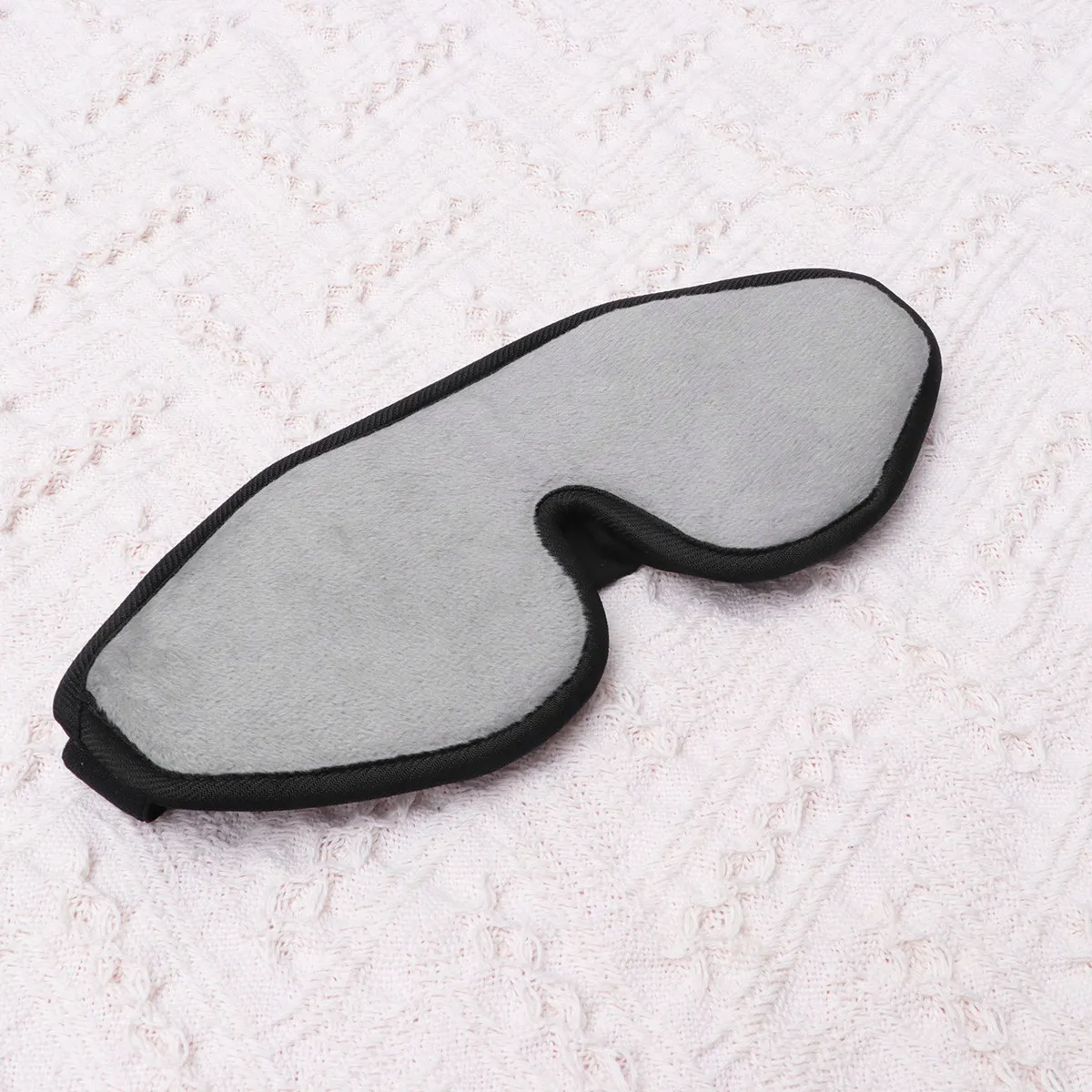 Shading Eyepatch Mask Grey Flannelette Comfortable Durable for Home Travel Hotel Meeting Train Anywhere