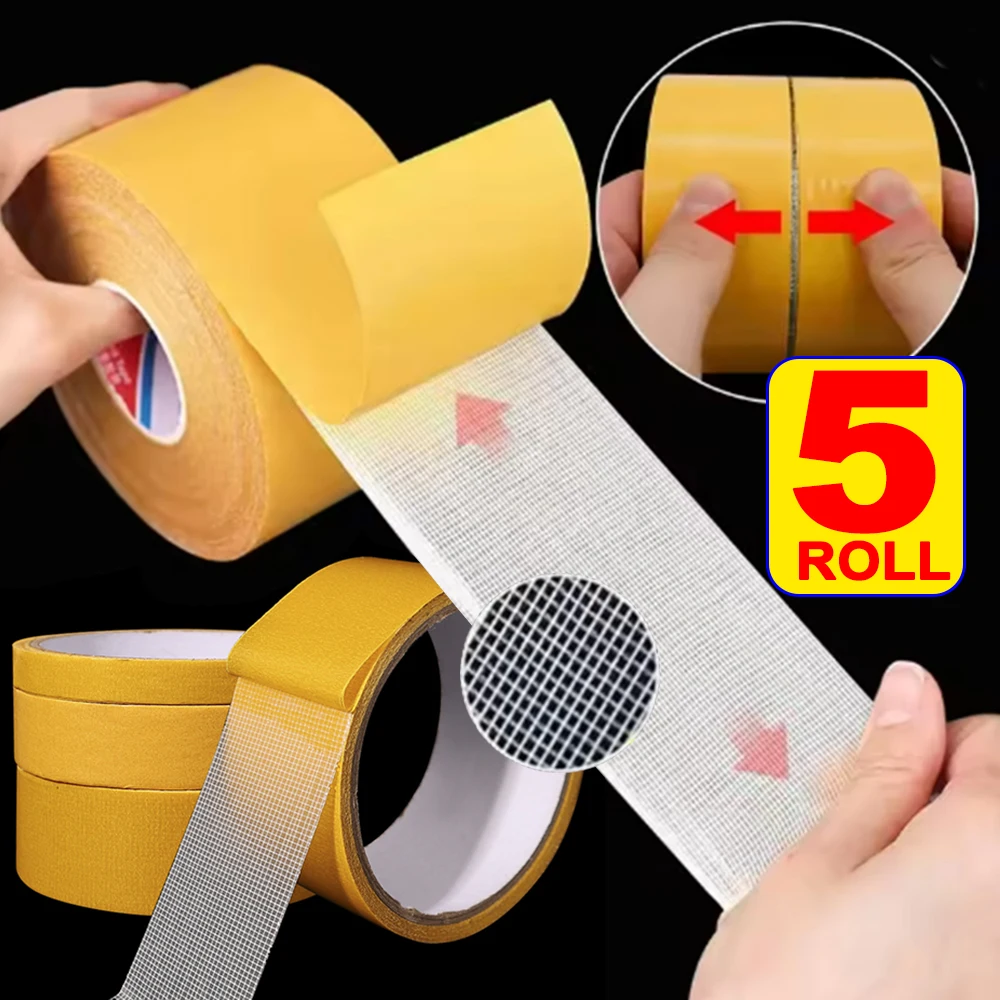 10/20/30mm Strong Fixation Double Sided Tape Heavy Duty Translucent Mesh Waterproof Traceless Powerful Grid Carpet Adhesive Tape