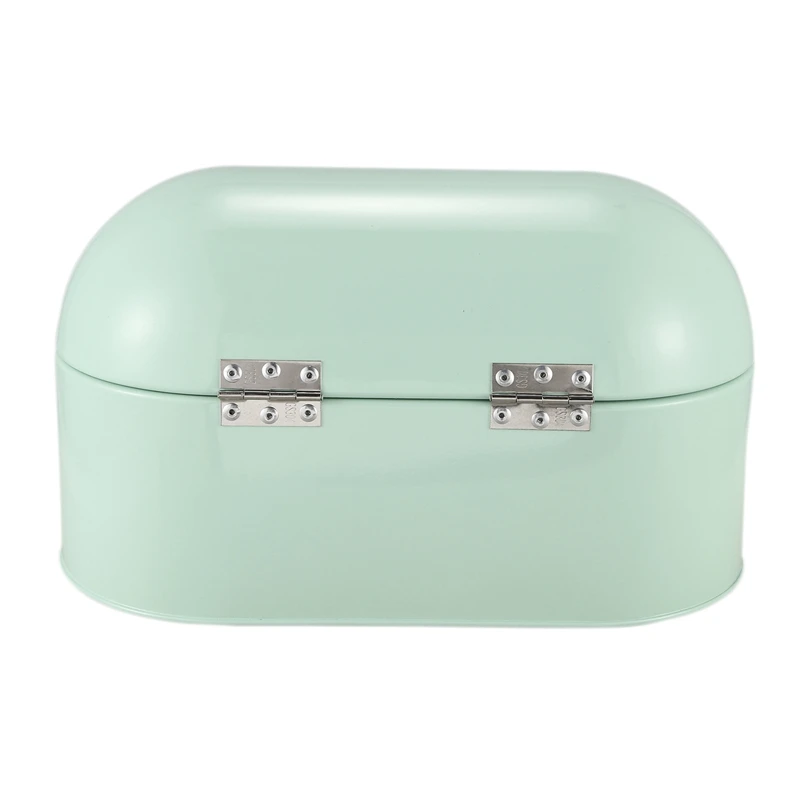 American Style Household Hinged Lid Durag Retro Kitchen Tin Bread Food Snacks Bread Bin Holder Container Storage Box