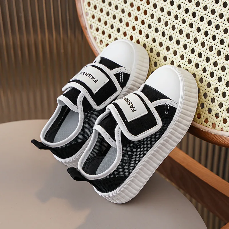 

Summer Children's Sandals Black Mesh Breathable Thin Boys Girls Casual Shoes White Fashion Hundred Sandals Childrens Mesh Shoes