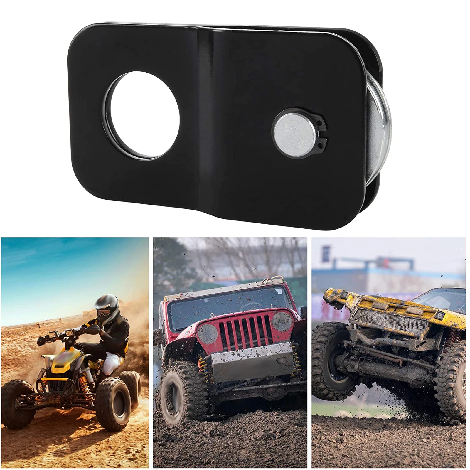 

4T Snatch Block Hitch Snatch Block 4 Tons/8800lb Capacity Recovery ATV UTV Truck Towing Double Winch Pulley Snatchblock Pulley